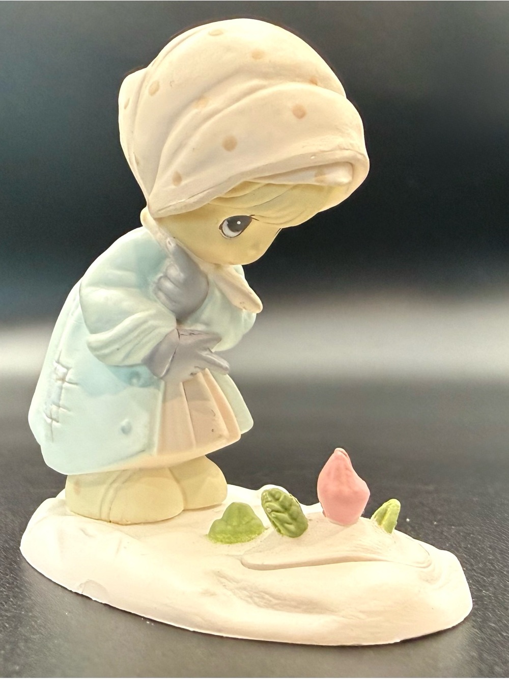 Precious Moments-Mini Monthly Figurine-February- Plastic-Trinket-Vintage 1989